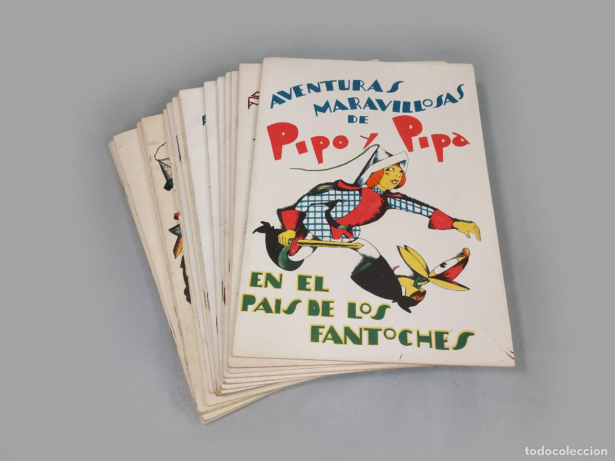 Libros antiguos: COLECCI&Oacute;N COMPLETA DE LAS AVENTURAS MARAVILLOSAS DE PIPO Y PIPA. 16 N&Uacute;MEROS. EDICIONES CALLEJA.