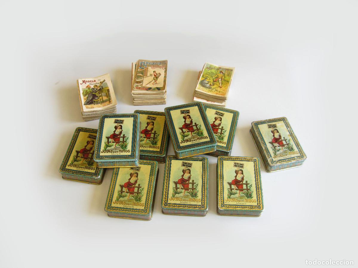Libros antiguos: LOTE CON LA COLECCI&Oacute;N DE CAJAS Y CUENTOS JOYAS PARA NI&Ntilde;OS DE LA EDITORIAL CALLEJA. ESTUCHE DE LATA