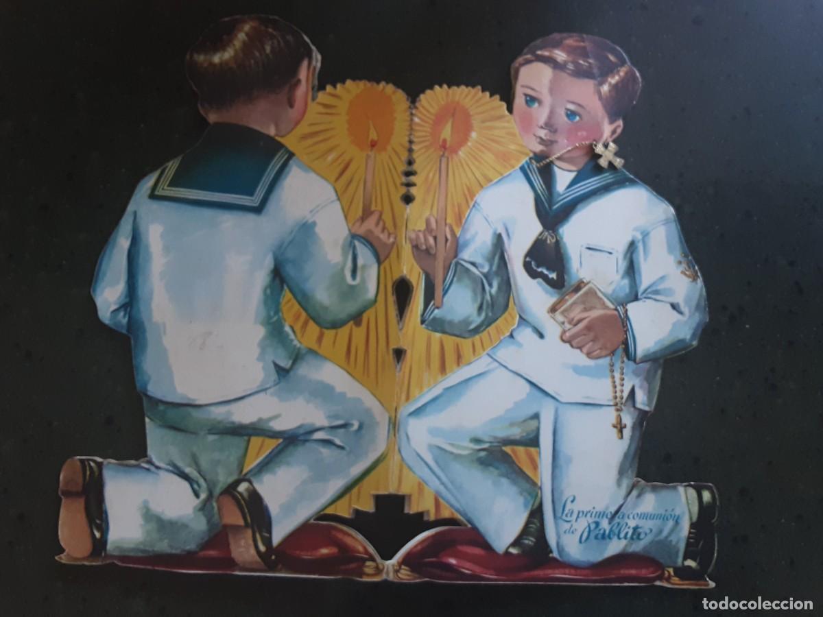 Libros antiguos: LA PRIMERA COMUNI&Oacute;N DE PABLITO, CUENTOS TROQUELADOS DURVE. A&Ntilde;O 1958. CON MEDALLITA.