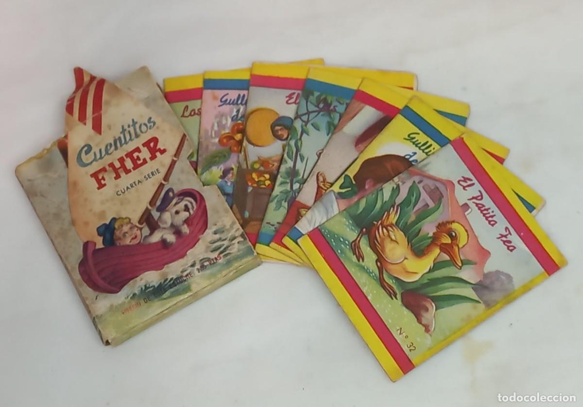Libros antiguos: ANTIGUO ESTUCHE CON 7 CUENTITOS DE FHER - CUARTA SERIE