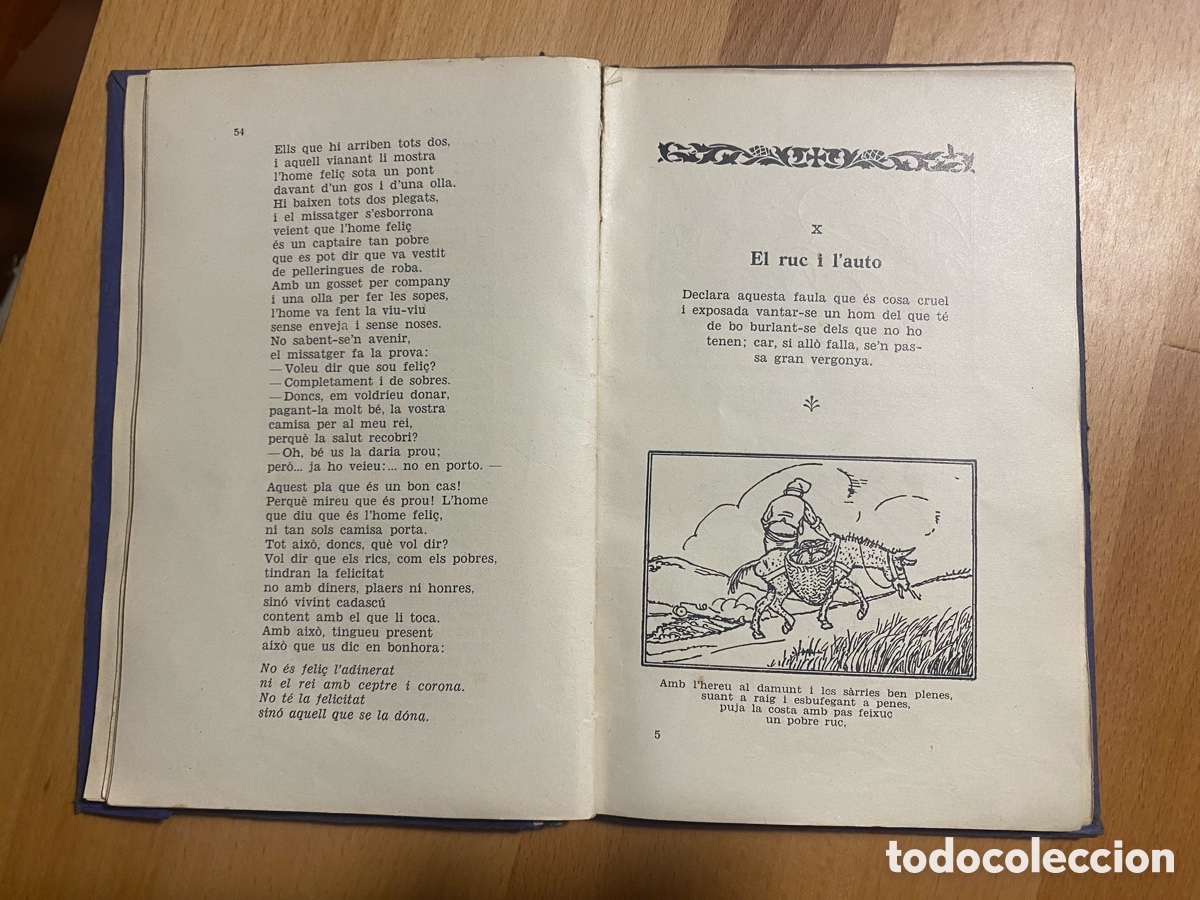 Libros antiguos: Faules i moralitats. 1930. Vol I - Foto 2