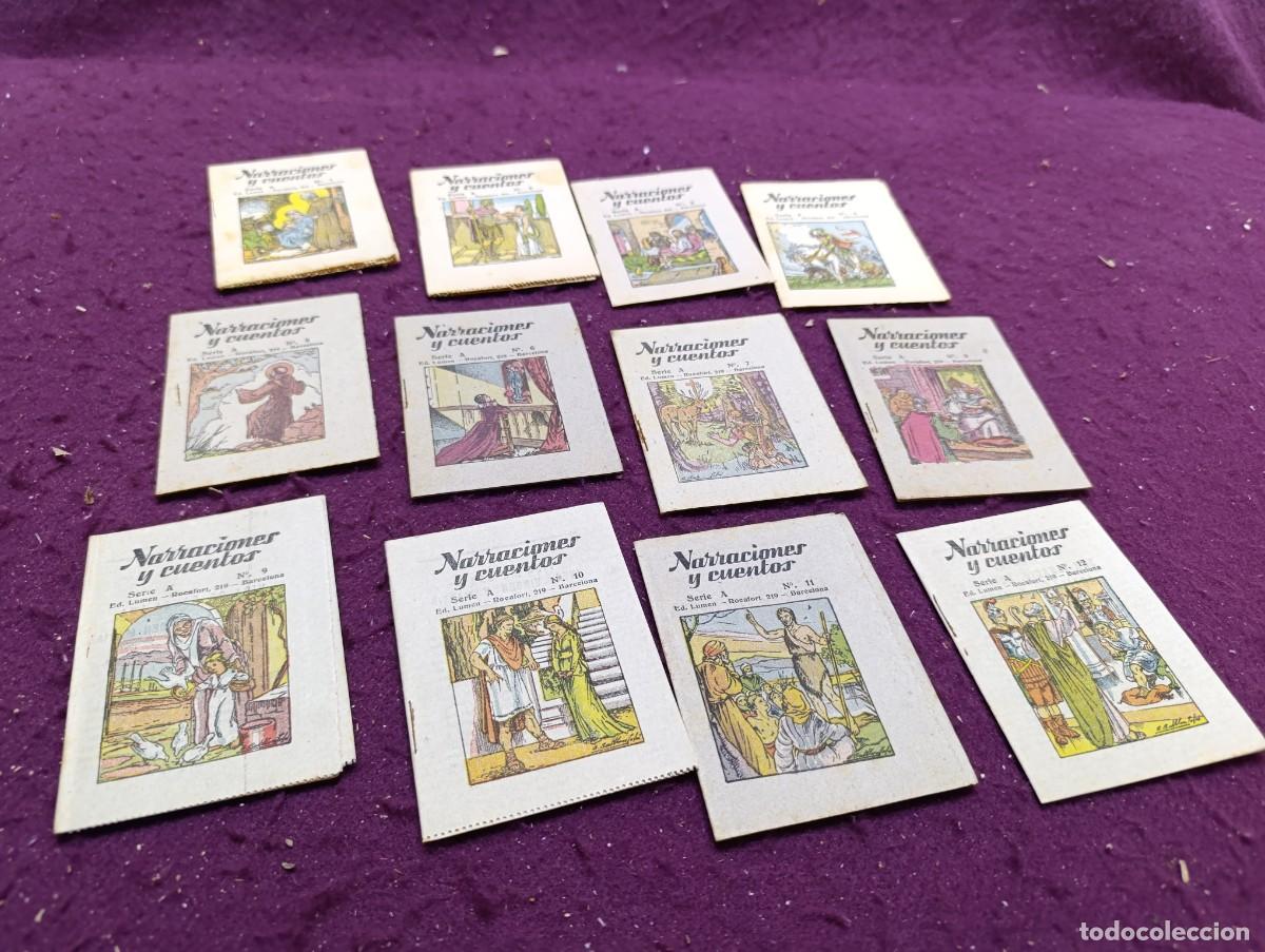 Libros antiguos: Narraciones y Cuentos, serie A, del 1 al 12, completa, Ed. Lumen, Barcelona