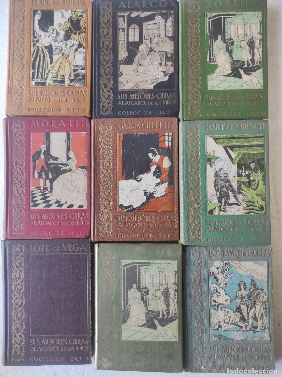 Libros antiguos: lote 8 libros colecci&oacute;n ORTIZ, LOPE DE RUEDA, ALARCON, ZORRILA, MORATIN, GARCIA GUTIERREZ, HAR