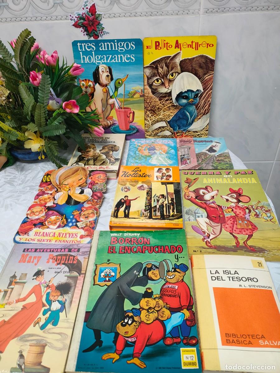 Libros antiguos: 11 LOTE LIBROS. CUENTOS. DIBUJOS A COLOR ➕ OTROS REGALOS