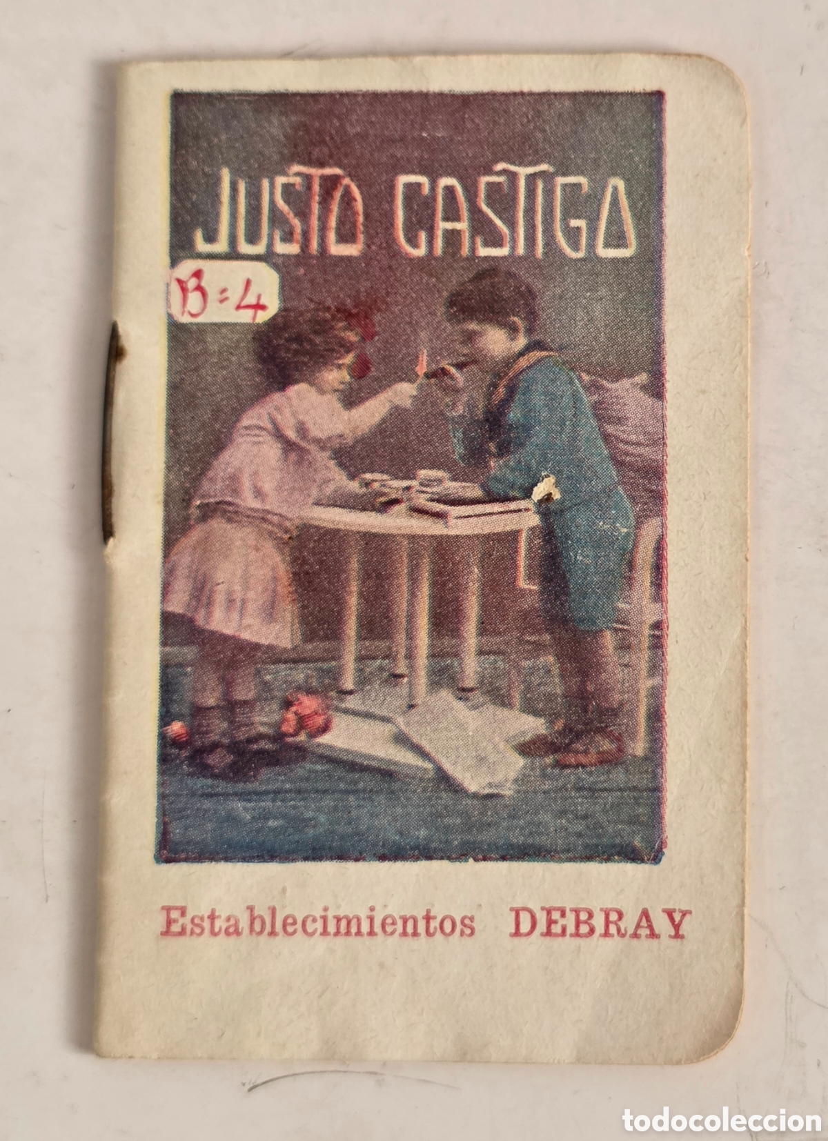Libros antiguos: Antiguo Cuento Infantil Justo Castigo publicidad Establecimientos Caf&eacute;s Debray