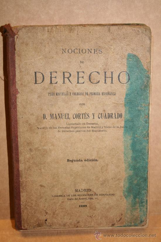 Libros antiguos: NOCIONES DE DERECHO - Foto 1