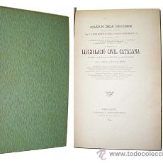 Libros antiguos: 1891 - DISCURSOS EN DEFENSA DEL CODIGO CIVIL CATALAN 