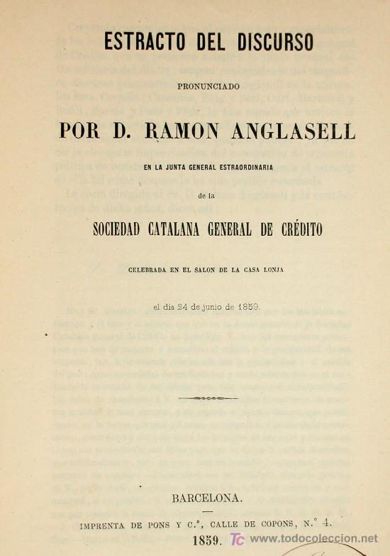 Old books: Estracto del discurso pronunciado por D. Ram&oacute;n Anglasell en la Junta Ordinaria de la..