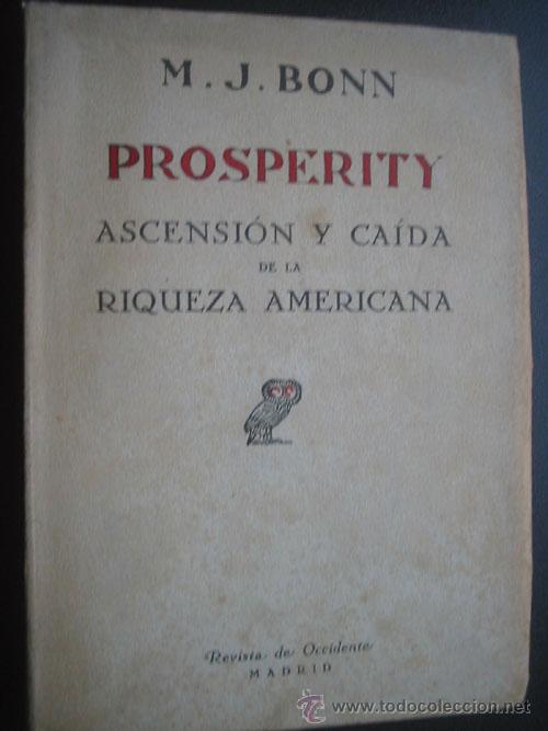Old books: PROSPERITY. BONN, M.J. 1931