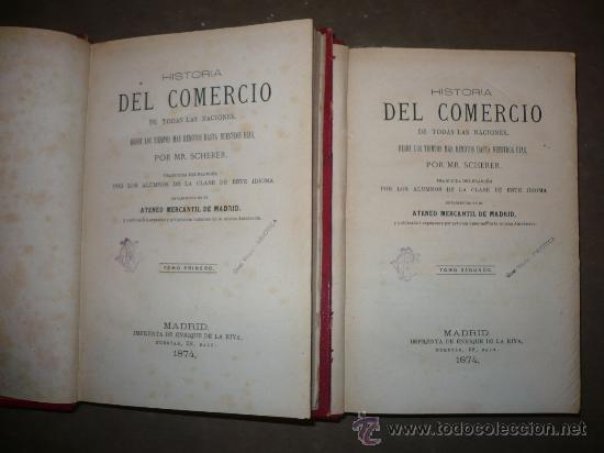 Libros antiguos: Historia del Comercio. 2 Tomos, 1874. Mr. Scherer. - Foto 3