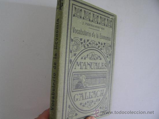 Libros antiguos: vocabulario de la economia, piernas hurtado, 1936, escpasa calpe ed, ref antg 36 c1