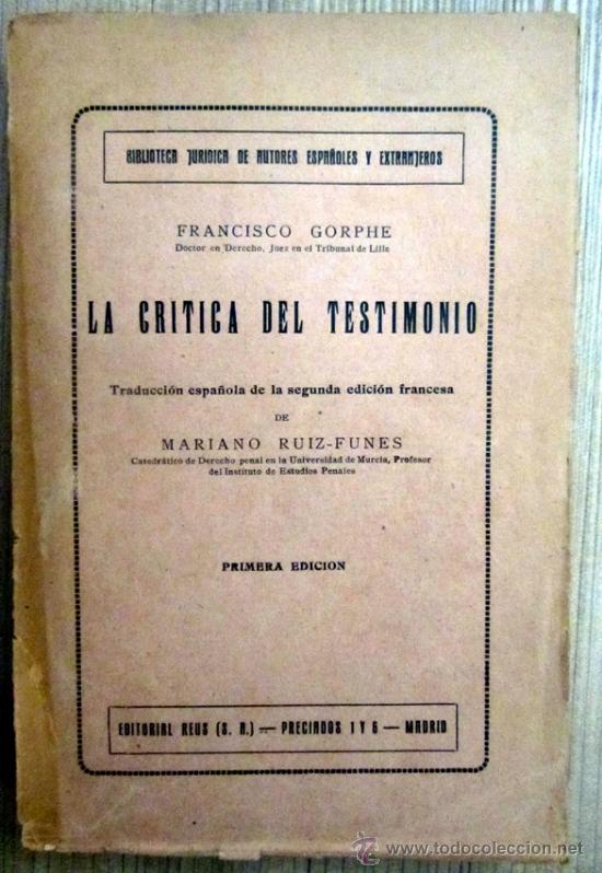Libros antiguos: LA CRITICA DEL TESTIMONIO - Foto 1