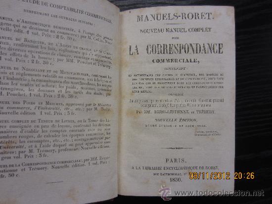 Libros antiguos: LA CORRESPONDANCE COMMERCIALE - Foto 1