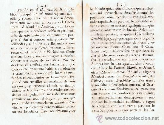 Libros antiguos: OBSERVACI&Oacute;NES PR&Aacute;CTICAS SOBRE EL CACAHUETE, O MAN&Iacute; DE AM&Eacute;RICA: SU PRODUCCI&Oacute;N EN ESPA&Ntilde;A, BONDAD DEL F