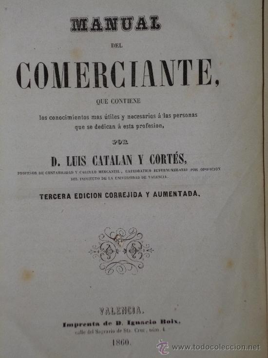 Libros antiguos: MANUAL DEL COMERCIANTE. (1860) - Foto 2
