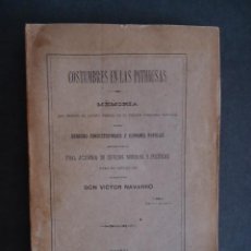Libros antiguos: EUZKADI.'COSTUMBRES ADMINISTRATIVAS DE LA AUTONOMIA VASCONGADA' NICOLAS VICARIO. 1903