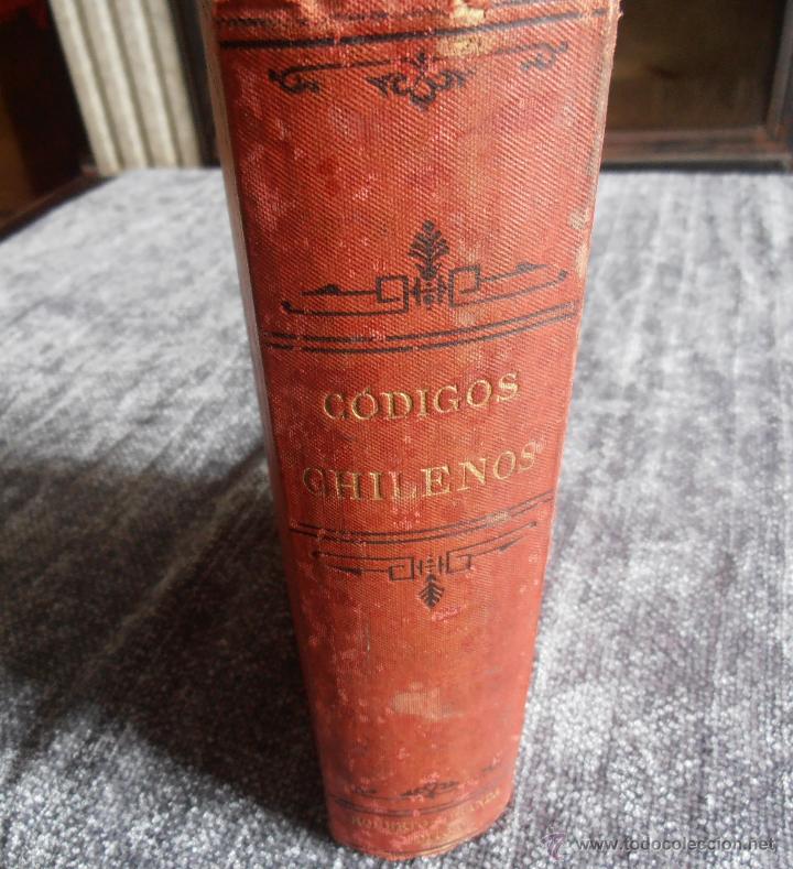 Libros antiguos: CODIGOS CHILENOS, ROBERTO MIRANDA, EDITOR, 1900 - Foto 3
