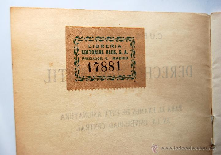 Libros antiguos: Programa de Derecho Mercantil. A&ntilde;o 1933 - Foto 2