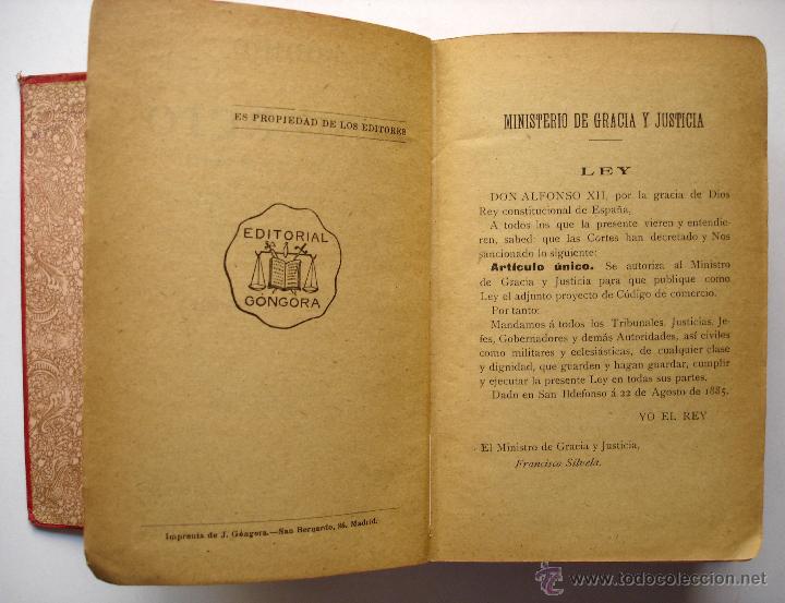 Libros antiguos: C&oacute;digo de Comercio con las &uacute;ltimas reformas. Madrid, 1919 - Foto 5