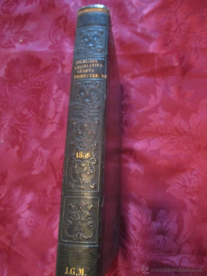 Libri antichi: COLECCI&Oacute;N LEGISLATIVA. DECRETOS. 4&ordm; TRIM 1856. MINISTERIO GRACIA Y JUSTICIA.
