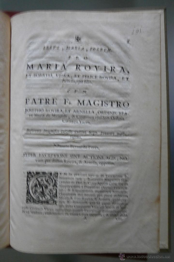 Libros antiguos: Pro Maria Rovira et Borrul Vidua, et Felice Rovira, et Arnella, ejus filio. C V M Patres Fr. Magistr