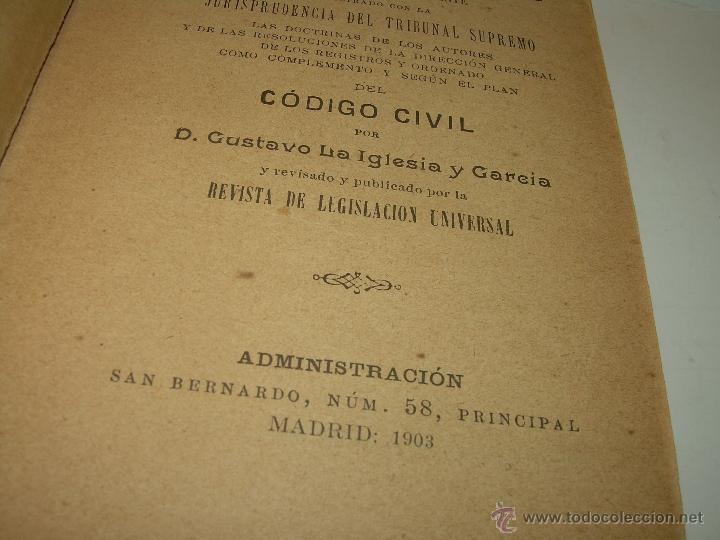 Libros antiguos: LIBRO...DERECHO FORAL.....A&Ntilde;O 1.903. - Foto 3