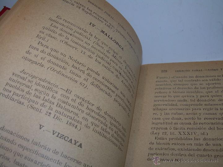 Libros antiguos: LIBRO...DERECHO FORAL.....A&Ntilde;O 1.903. - Foto 7