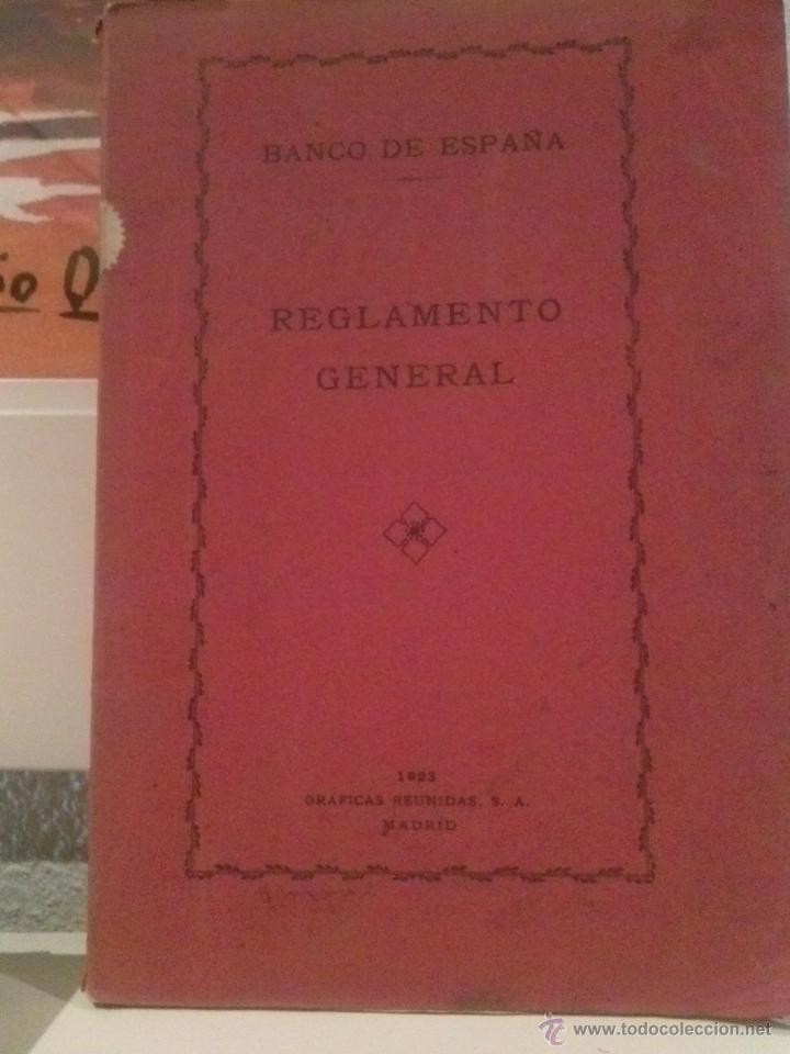 Libros antiguos: REGLAMENTO GENERAL DEL BANCO DE ESPA&Ntilde;A - Foto 1