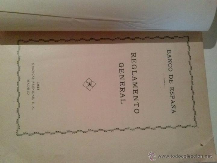 Libros antiguos: REGLAMENTO GENERAL DEL BANCO DE ESPA&Ntilde;A - Foto 2
