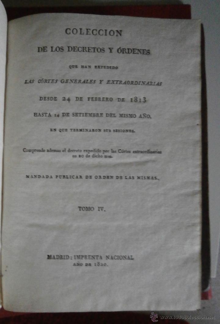 Libros antiguos: Coleccion de los decretos y &oacute;rdenes que han expedido las C&oacute;rtes Generales y Extraordinarias
