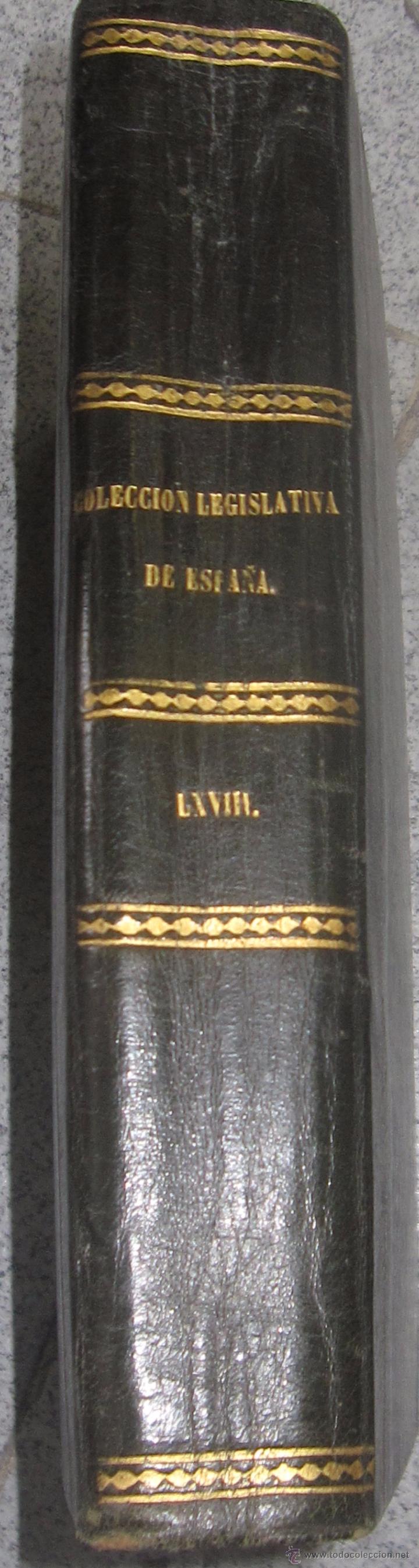Libri antichi: COLECCION LEGISLATIVA DE ESPA&Ntilde;A SEGUNDO TRIMESTRE TOMO LXVIII A&Ntilde;O 1856 SIGLO XIX