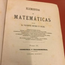 Libros antiguos: ELEMENTOS DE MATEMATIICAS POR VICENTE RUBIO DIAZ - 1884 - 424 PAGS, MAS LAS TABLAS. Lote 55367944