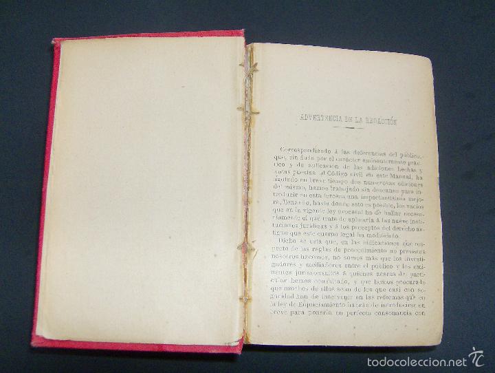 Libros antiguos: CODIGO CIVIL Y SUS COMPLEMENTOS 1891 - Foto 8