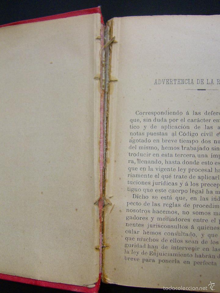 Libros antiguos: CODIGO CIVIL Y SUS COMPLEMENTOS 1891 - Foto 9