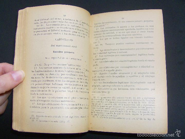 Libros antiguos: CODIGO CIVIL Y SUS COMPLEMENTOS 1891 - Foto 15