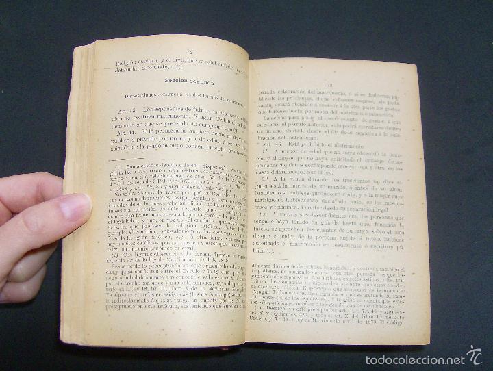 Libros antiguos: CODIGO CIVIL Y SUS COMPLEMENTOS 1891 - Foto 16