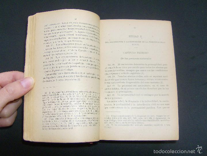 Libros antiguos: CODIGO CIVIL Y SUS COMPLEMENTOS 1891 - Foto 17