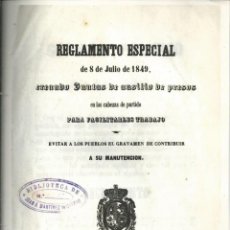 Libros antiguos: FACSIMIL NUMERADO REGLAMENTO ESPECIAL CREANDO JUNTAS DE AUXILIO DE PRESOS. ALMERIA 1849. Lote 57398717