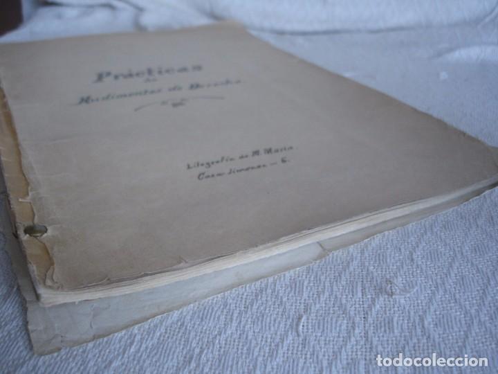 Libros antiguos: 1906. PR&Aacute;CTICAS DE RUDIMENTOS DE DERECHO. - Foto 10