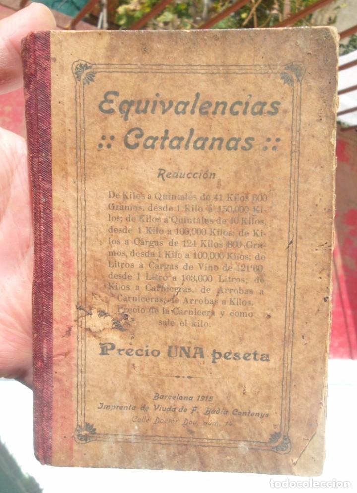 Libri antichi: Equivalencias catalanas reducci&oacute;n de kilos a quintales 1915 Viuda de F Badia Cantenys v fotos