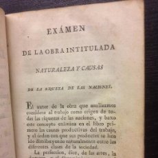 Libros antiguos: COMPENDIO DE LA OBRA INGLESA TITULADA RIQUEZA DE LAS NACIONES, CARLOS MARTINEZ DE IRUJO, CONDORCET