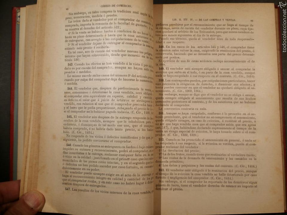 Libros antiguos: C&Oacute;DIGO DE COMERCIO DE LA REP&Uacute;BLICA ARGENTINA 1884 - Foto 3