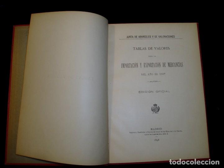 Libros antiguos: Tabla de Valores para Import- Export. 1897 - Foto 2