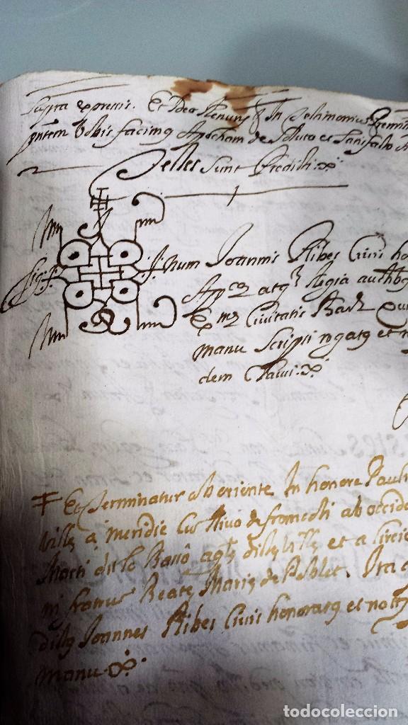 Libros antiguos: Manuscrito,peque&ntilde;a escriturade del 1701 n&uacute;mero 28, de dos fincas.