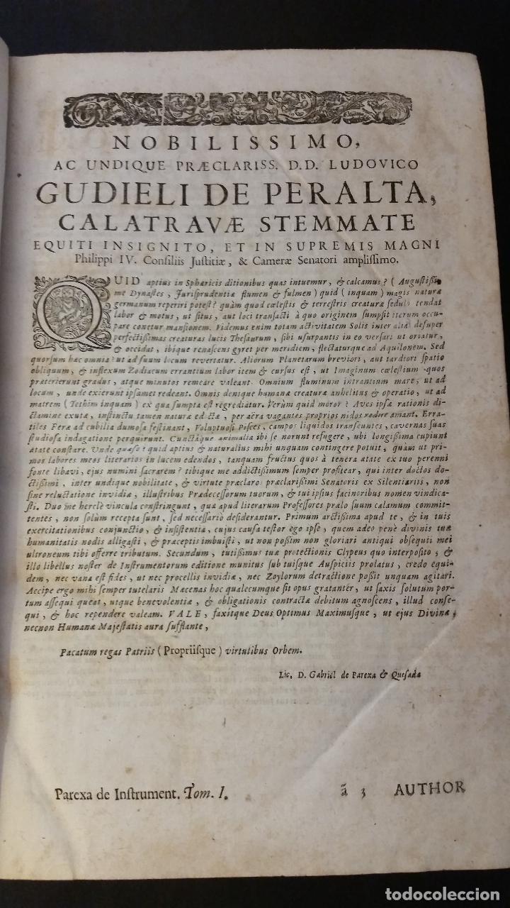 Libros antiguos: 1726 - GABRIEL DE PAREJA Y QUESADA - TRACTATUS DE UNIVERSA INSTRUMENTORUM - 2 TOMOS - Foto 3 - 92809060