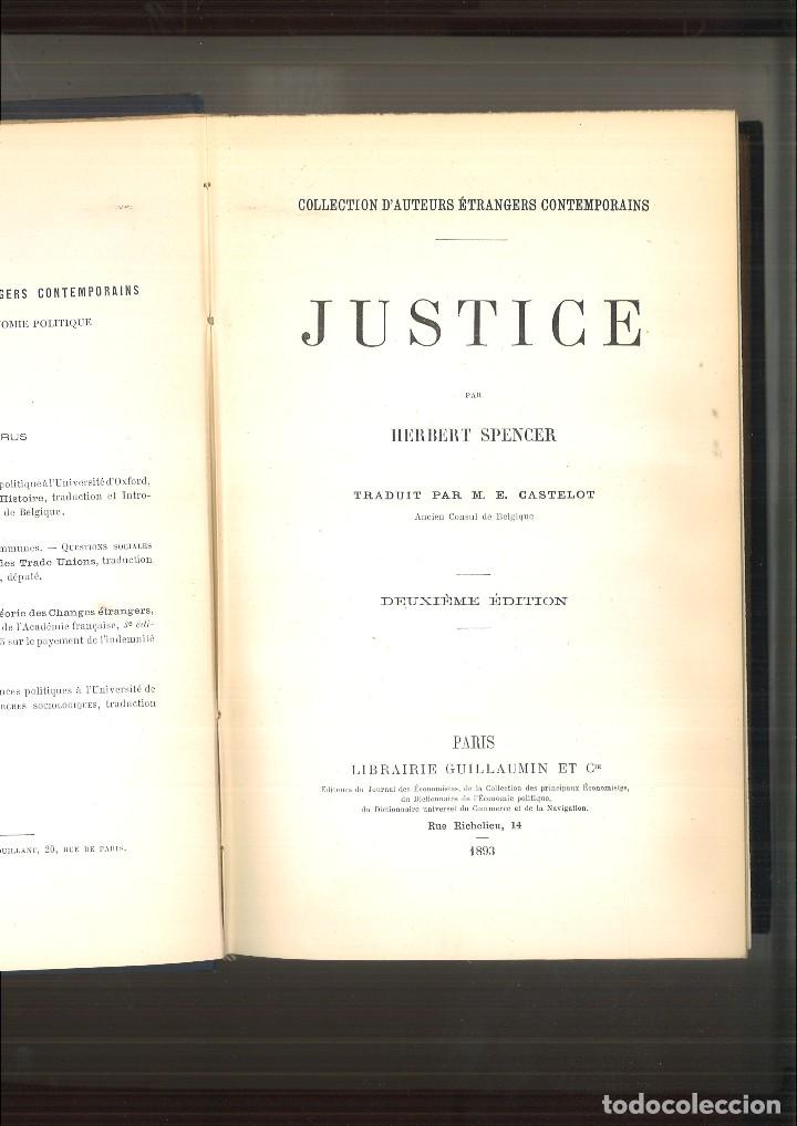 Libros antiguos: JUSTICE. Herbert Spencer - Foto 2