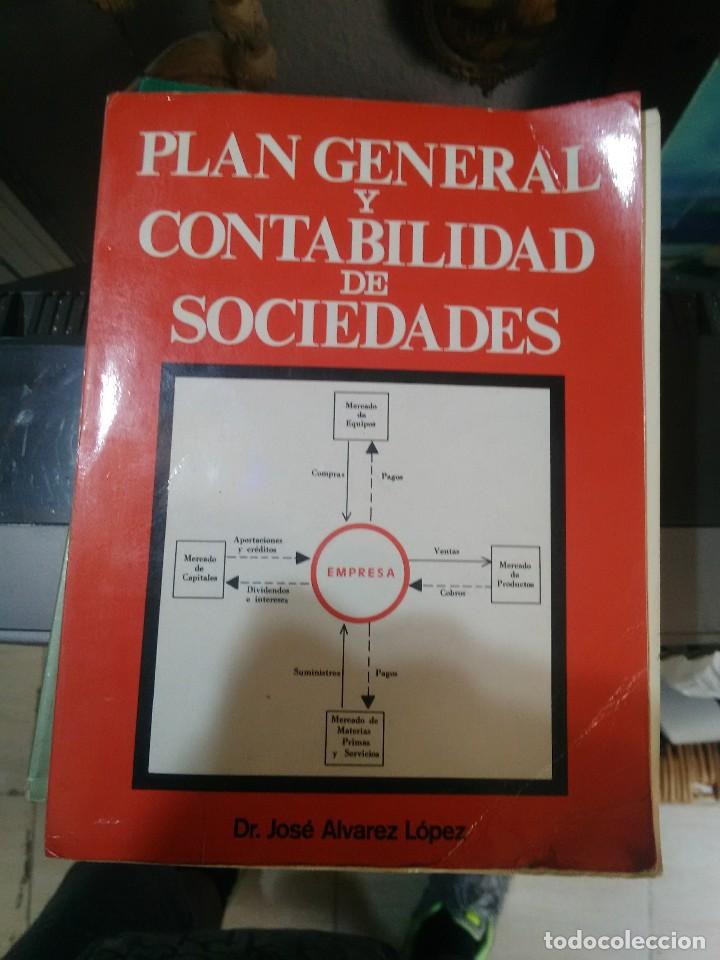 Libros antiguos: PLAN GENERAL Y CONTABILIDAD DE SOCIEDADES - DR. JOSE ALVAREZ LOPEZ - EDITORIAL DONOSTIARRA 1980