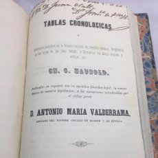 Libros antiguos: DERECHO ESPAÑOL 1846 SEMPERE TABLAS CRONOLOGICAS HAUBOLD 1848 DOS EN UN TOMO ENCUADERNACION LUJO. Lote 103944399