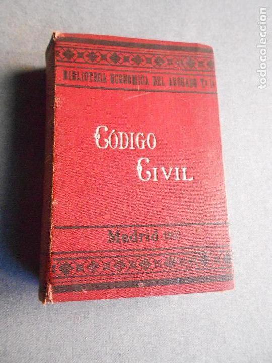 Libros antiguos: CODIGO CIVIL. BIBLIOTECA ECONOMICA DEL ABOGADO