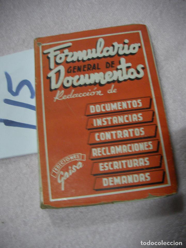 Libros antiguos: FORMULARIO GENERAL DE DOCUMENTOS - Foto 1